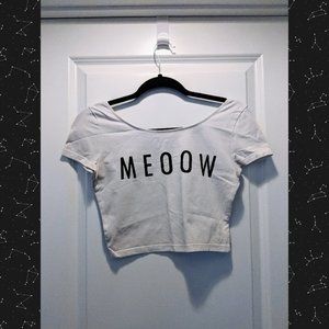 Meoww-valeous cropped Tee
